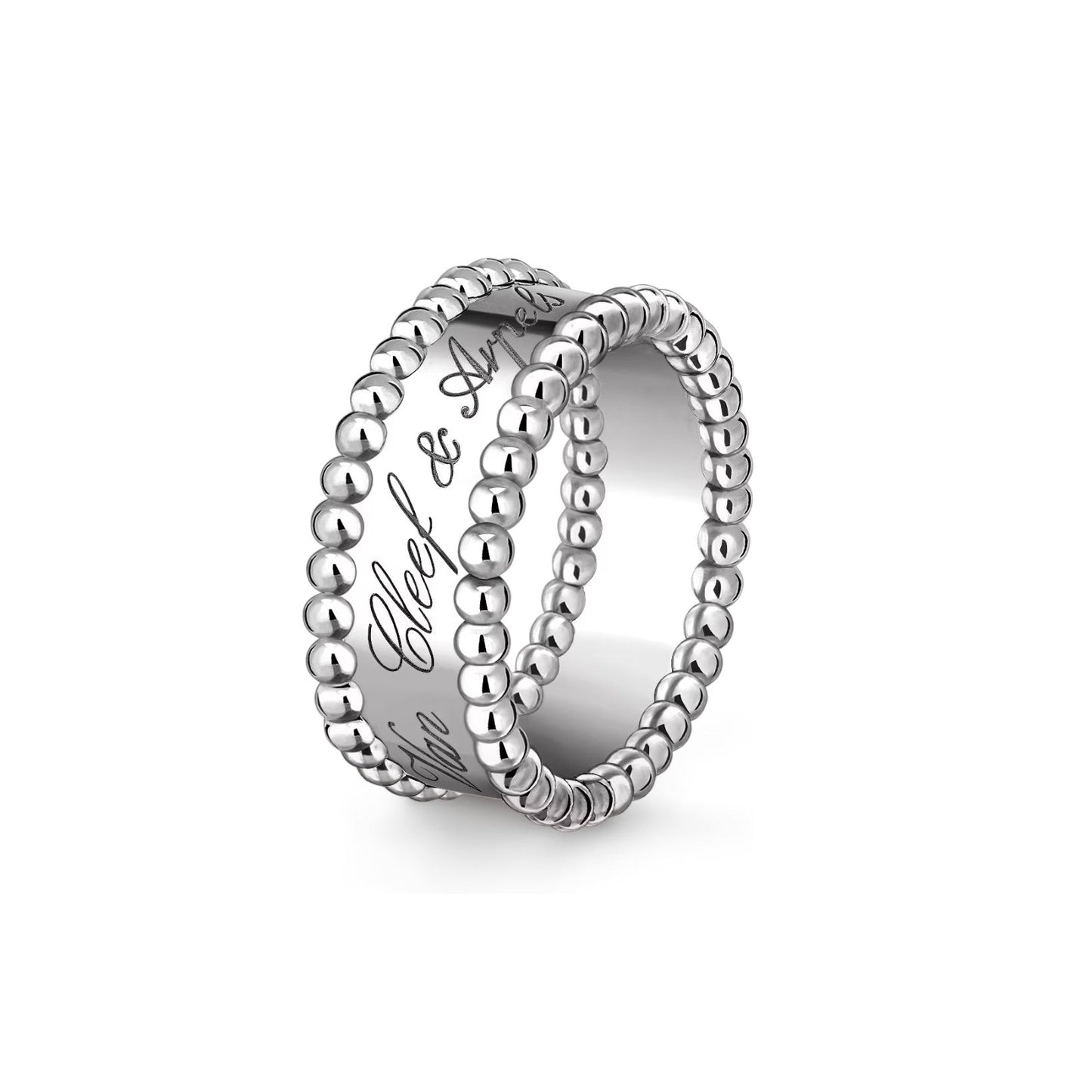 [Saipan]SIGNATURE DUAL-BEADED BAND RING