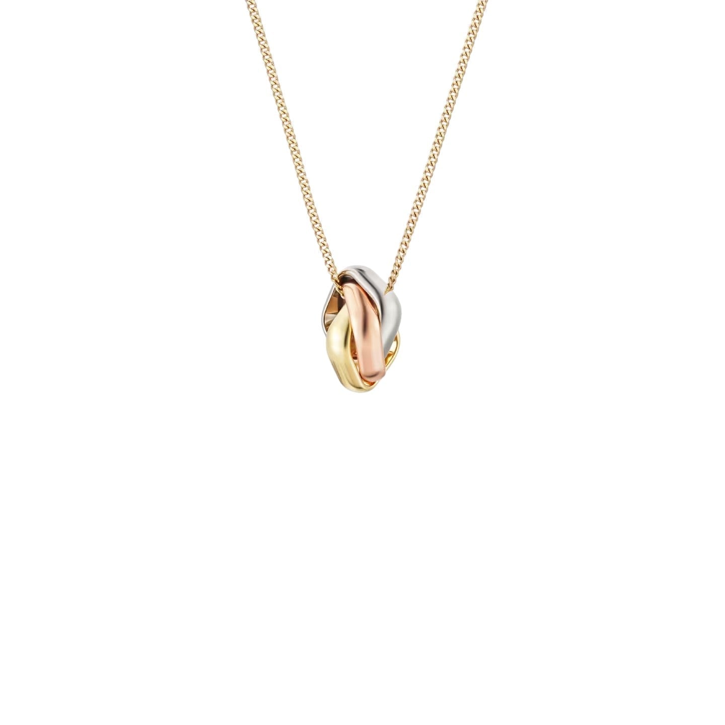 [Saipan]TRI-COLOR SQUARE RING NECKLACE
