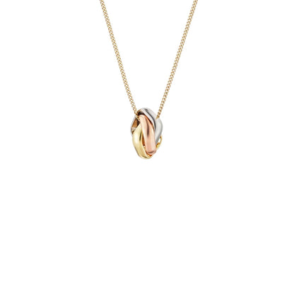 [Saipan]TRI-COLOR SQUARE RING NECKLACE