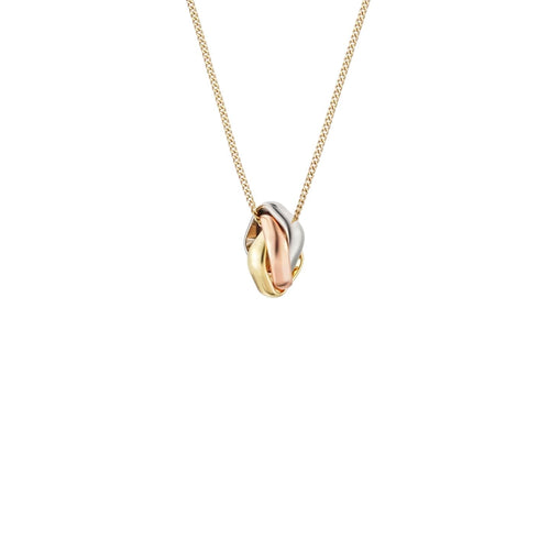 [Saipan]TRI-COLOR SQUARE RING NECKLACE