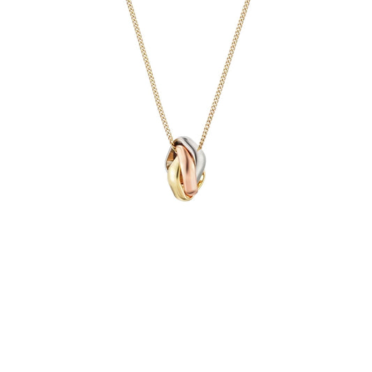 [Saipan]TRI-COLOR SQUARE RING NECKLACE