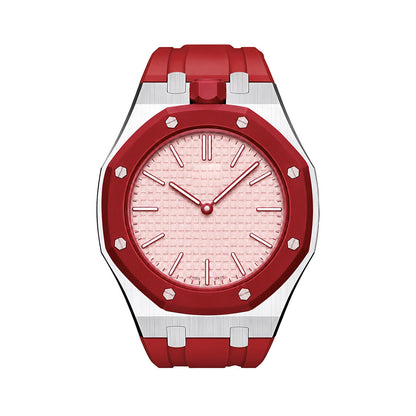 [Saipan]OAK POP RED STEEL SILICONE STRAP