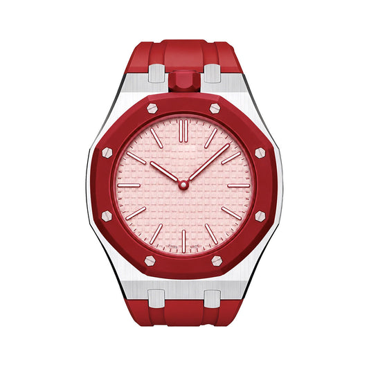 [Saipan]OAK POP RED STEEL SILICONE STRAP