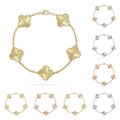 [Saipan]LUCKY CLOVER 5-MOTIF BRACELET - LASER COLLECTION