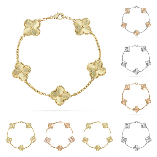 [Saipan]LUCKY CLOVER 5-MOTIF BRACELET - LASER COLLECTION
