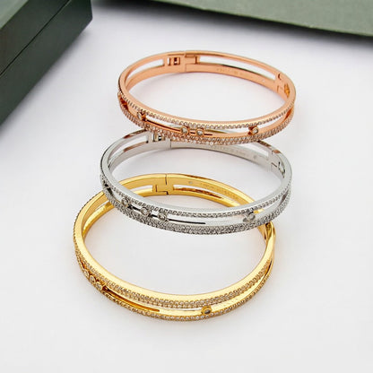 [Saipan]MOVE ROMANE PAVÉ DIAMOND BANGLE BRACELET