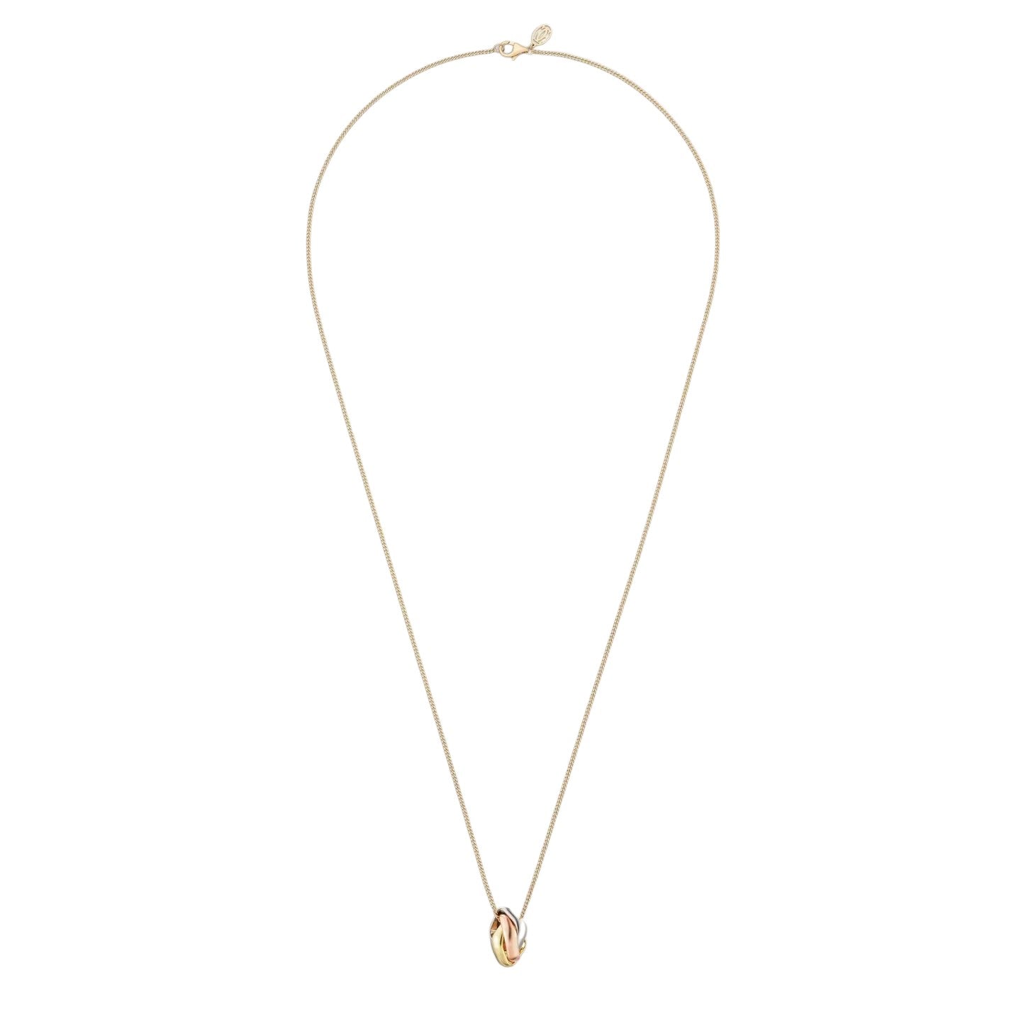[Saipan]TRI-COLOR SQUARE RING NECKLACE