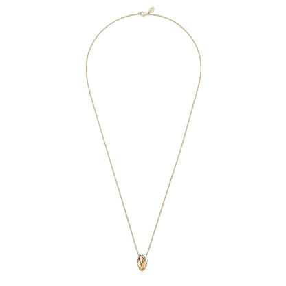 [Saipan]TRI-COLOR SQUARE RING NECKLACE