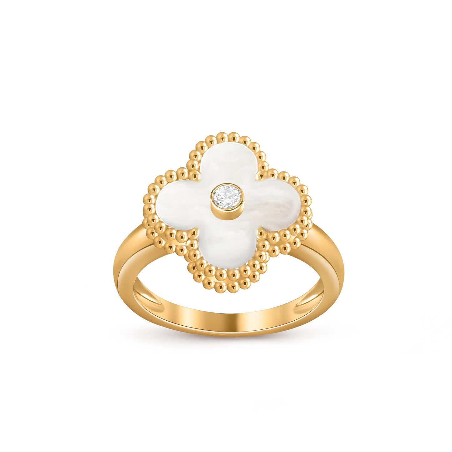 [Saipan]LUCKY CLOVER DIAMOND-ACCENT GOLD RING COLLECTION