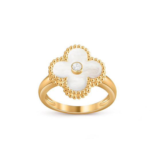 [Saipan]LUCKY CLOVER DIAMOND-ACCENT GOLD RING COLLECTION