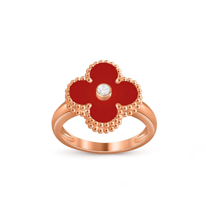 [Saipan]LUCKY CLOVER DIAMOND-ACCENT ROSE GOLD RING COLLECTION