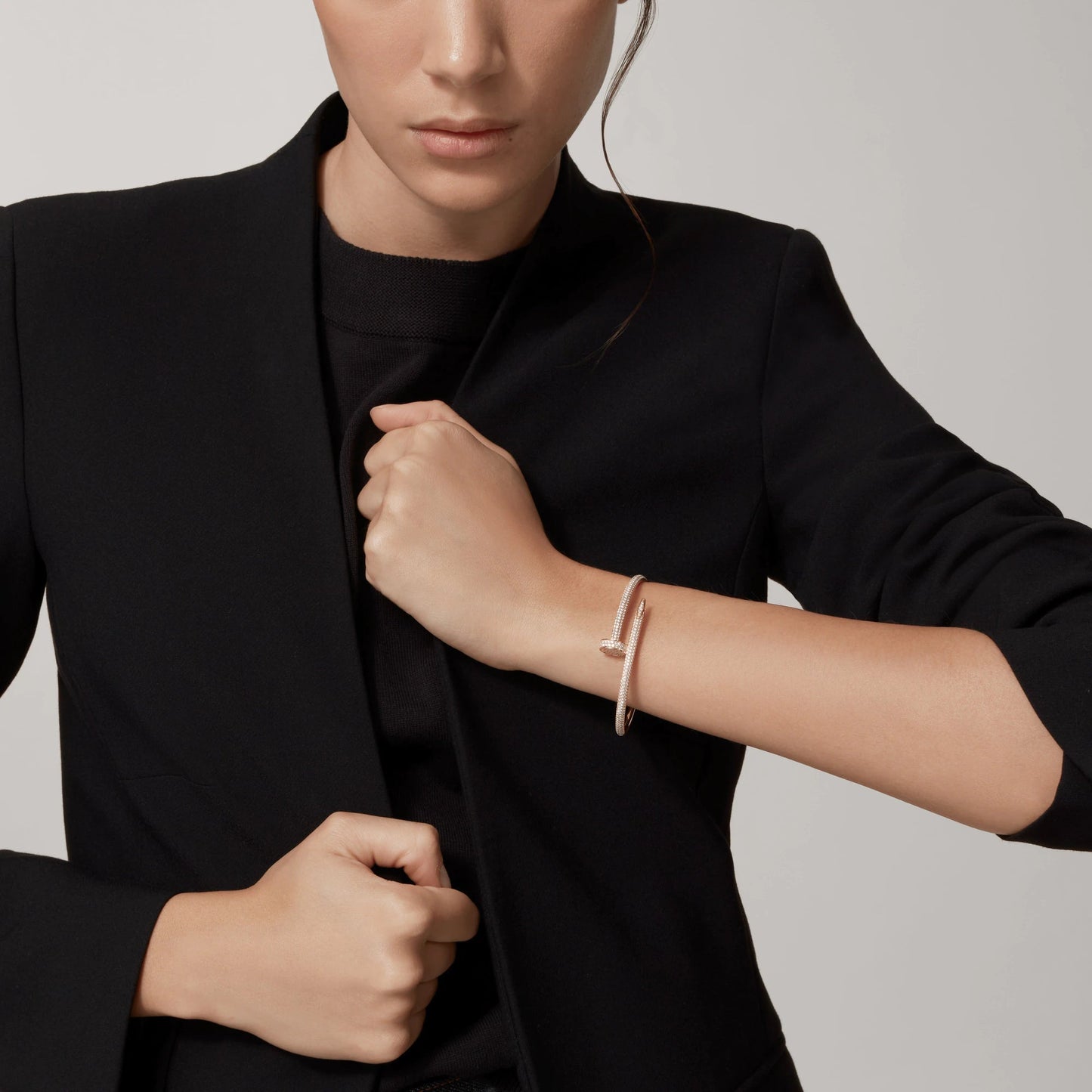[Saipan]JUSTE UN CLOU 3.5MM FULL PAVÉ NAIL BANGLE