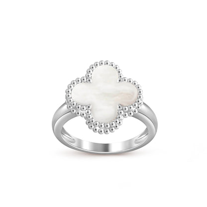 [Saipan]LUCKY CLOVER VINTAGE WHITE GOLD RING COLLECTION