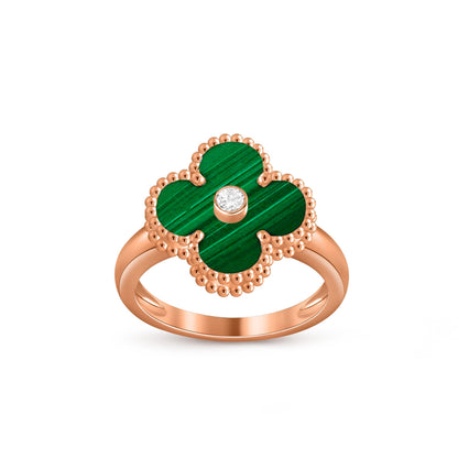 [Saipan]LUCKY CLOVER DIAMOND-ACCENT ROSE GOLD RING COLLECTION
