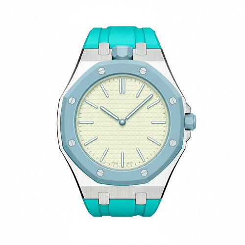 [Saipan]OAK POP SKY BLUE STEEL SILICONE STRAP