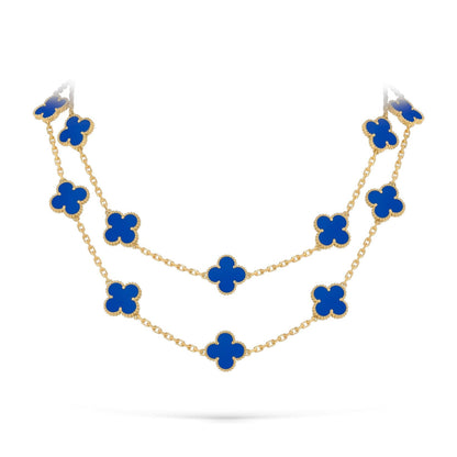 [Saipan]CLASSIC 20-MOTIF LUCKY CLOVER LONG NECKLACE GOLD COLLECTION