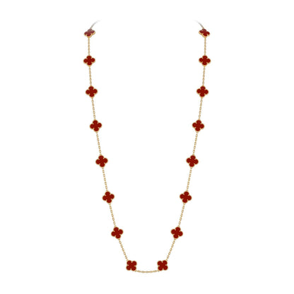 [Saipan]CLASSIC 20-MOTIF LUCKY CLOVER LONG NECKLACE GOLD COLLECTION
