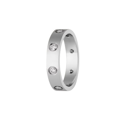 [Saipan]LOVE 4MM 8 DIAMONDS RING