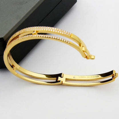 [Saipan]MOVE ROMANE PAVÉ DIAMOND BANGLE BRACELET