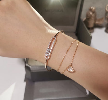 [Saipan]MOVE PAVÉ DIAMOND BANGLE BRACELET M
