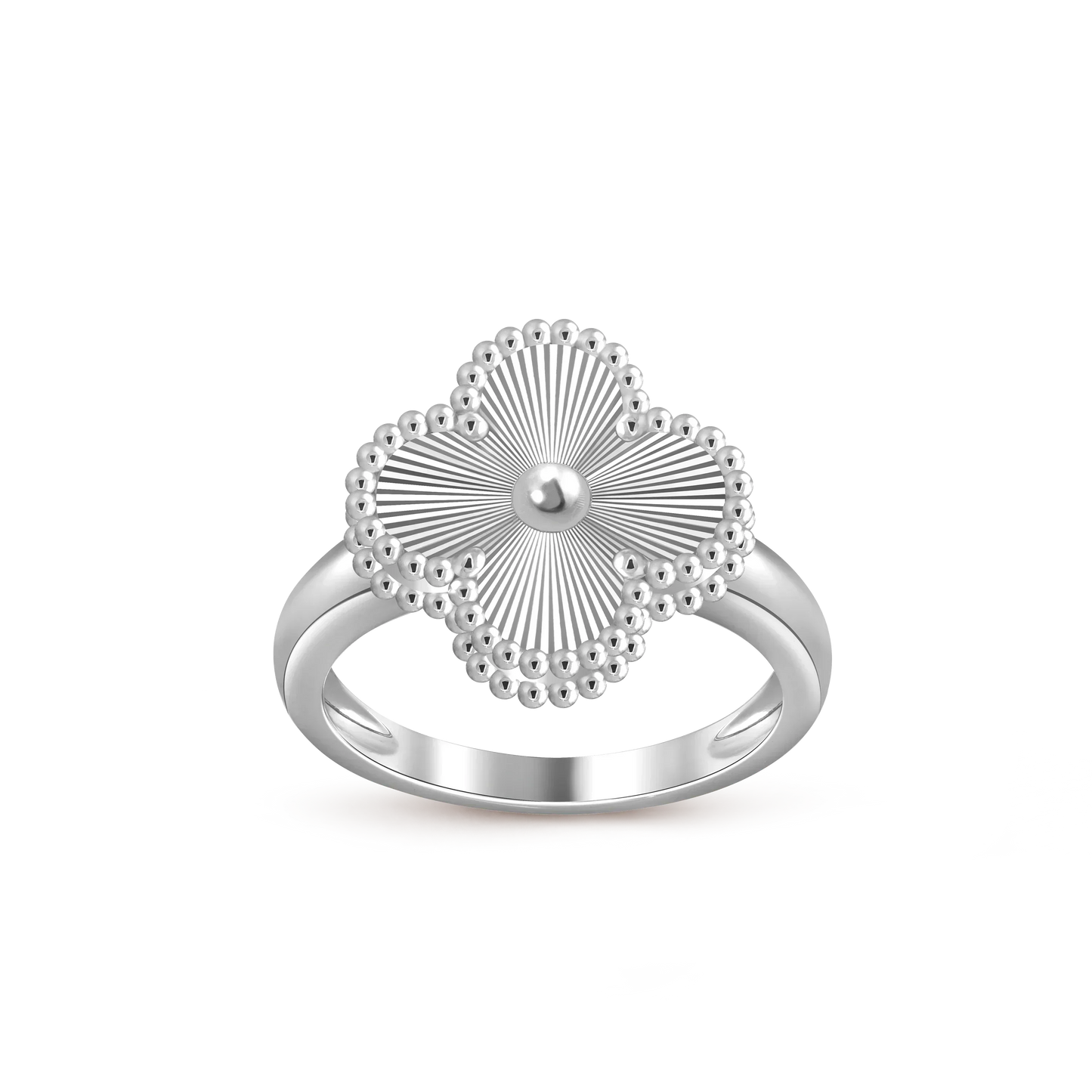 [Saipan]LUCKY CLOVER VINTAGE WHITE GOLD RING COLLECTION