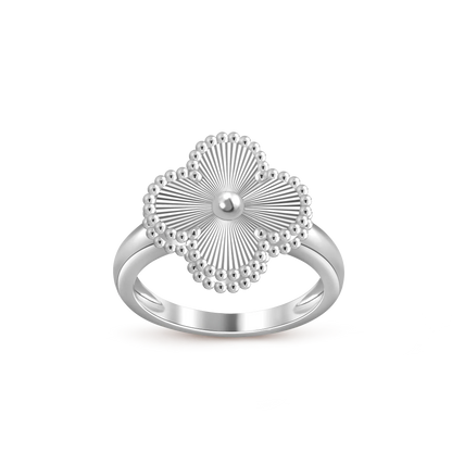 [Saipan]LUCKY CLOVER VINTAGE WHITE GOLD RING COLLECTION