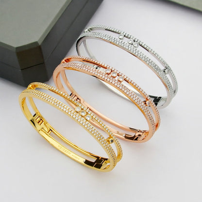 [Saipan]MOVE ROMANE PAVÉ DIAMOND BANGLE BRACELET