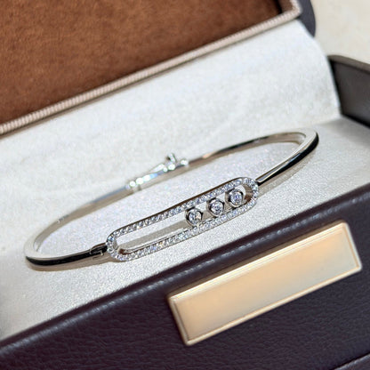 [Saipan]MOVE PAVÉ DIAMOND BANGLE BRACELET M