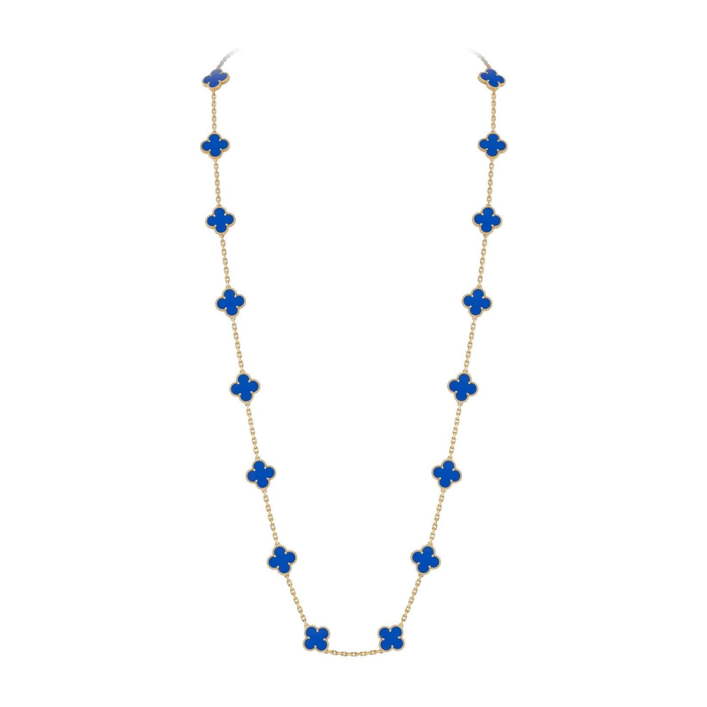[Saipan]CLASSIC 20-MOTIF LUCKY CLOVER LONG NECKLACE GOLD COLLECTION