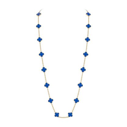 [Saipan]CLASSIC 20-MOTIF LUCKY CLOVER LONG NECKLACE GOLD COLLECTION