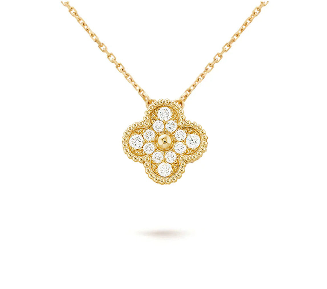 [Saipan]15MM CLOVER FLOWER PENDANT NECKLACE COLLECTION