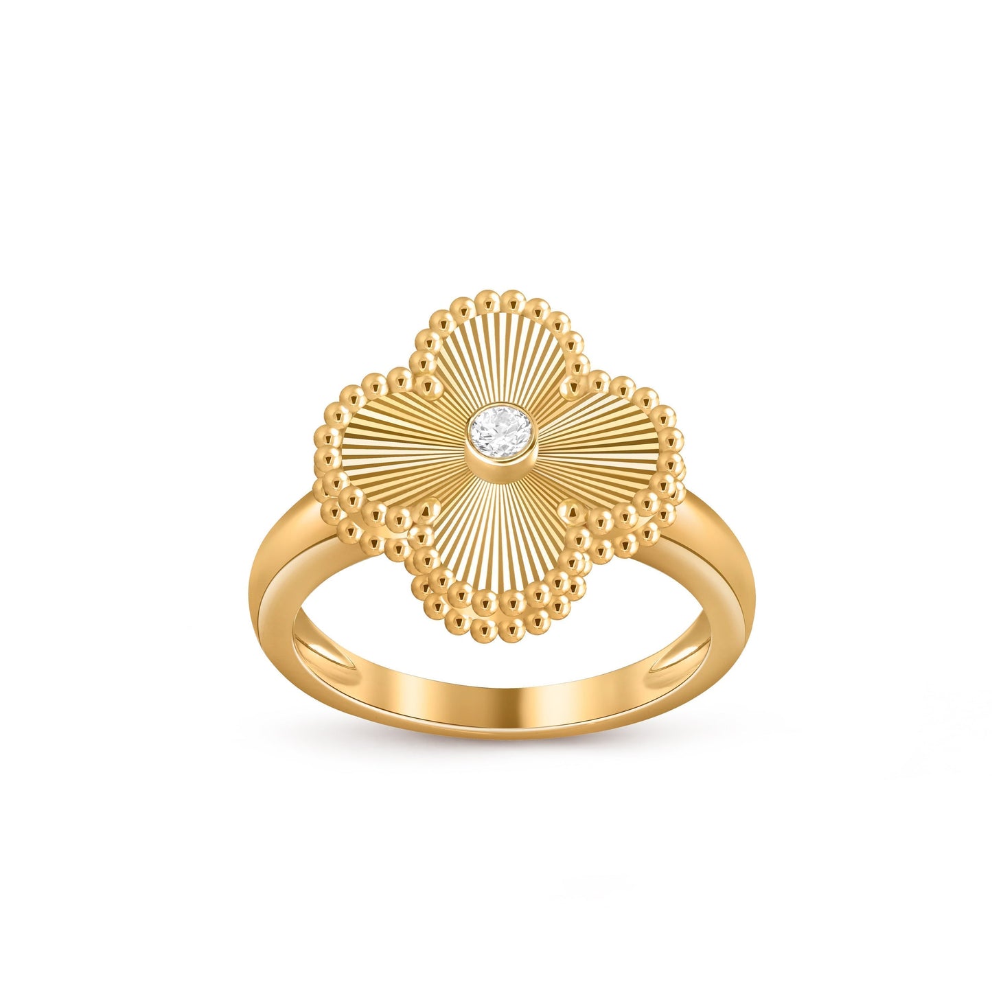 [Saipan]LUCKY CLOVER DIAMOND-ACCENT GOLD RING COLLECTION