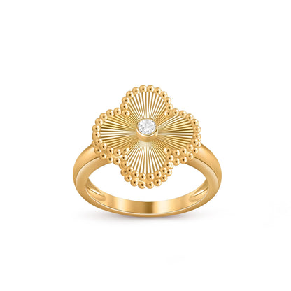 [Saipan]LUCKY CLOVER DIAMOND-ACCENT GOLD RING COLLECTION