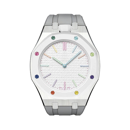 [Saipan]OAK POP GRAY STEEL SILICONE STRAP