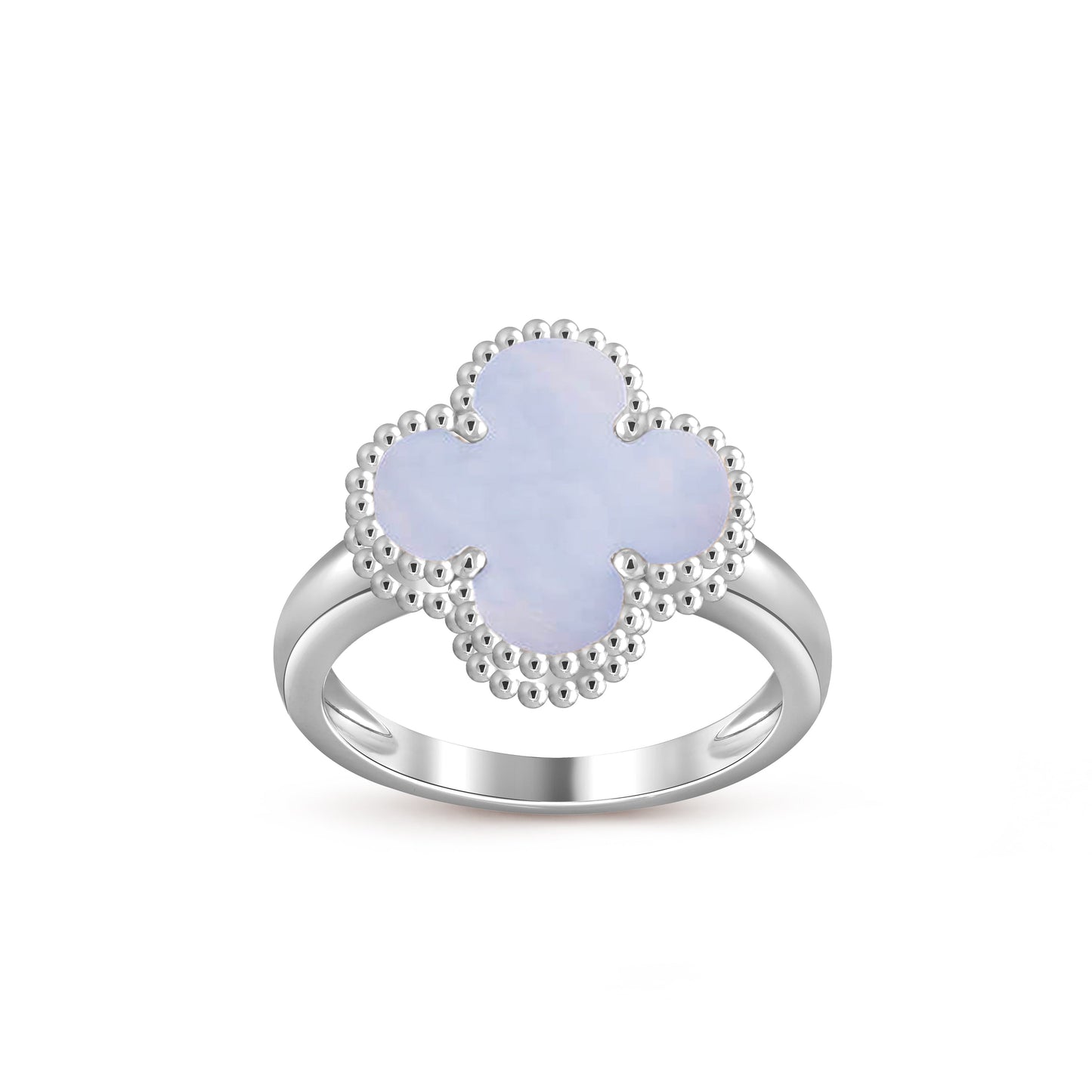[Saipan]LUCKY CLOVER VINTAGE WHITE GOLD RING COLLECTION