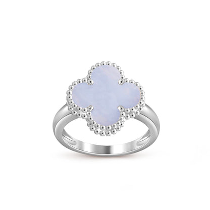 [Saipan]LUCKY CLOVER VINTAGE WHITE GOLD RING COLLECTION