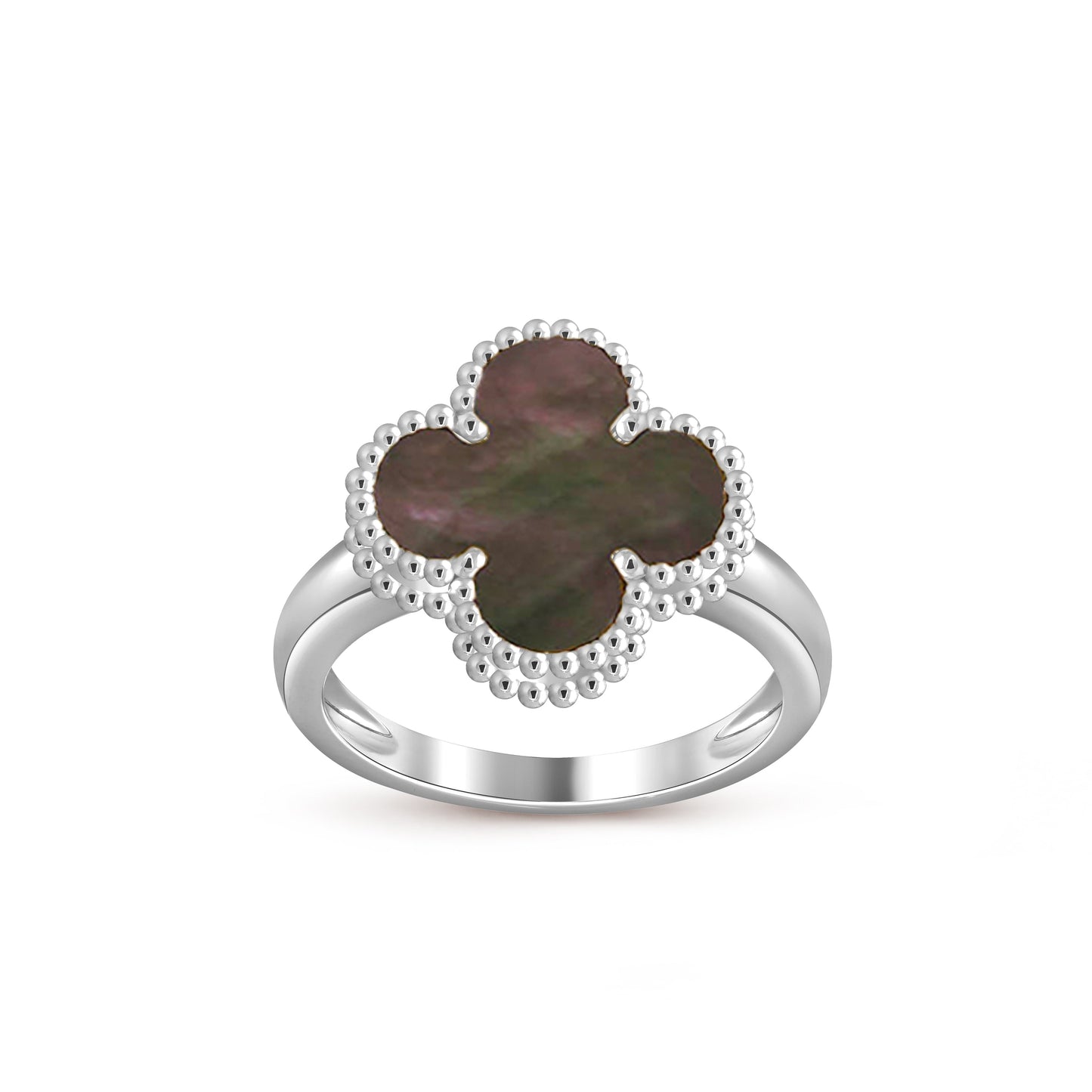 [Saipan]LUCKY CLOVER VINTAGE WHITE GOLD RING COLLECTION