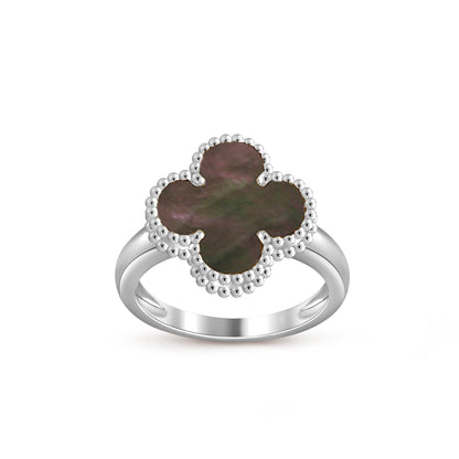 [Saipan]LUCKY CLOVER VINTAGE WHITE GOLD RING COLLECTION