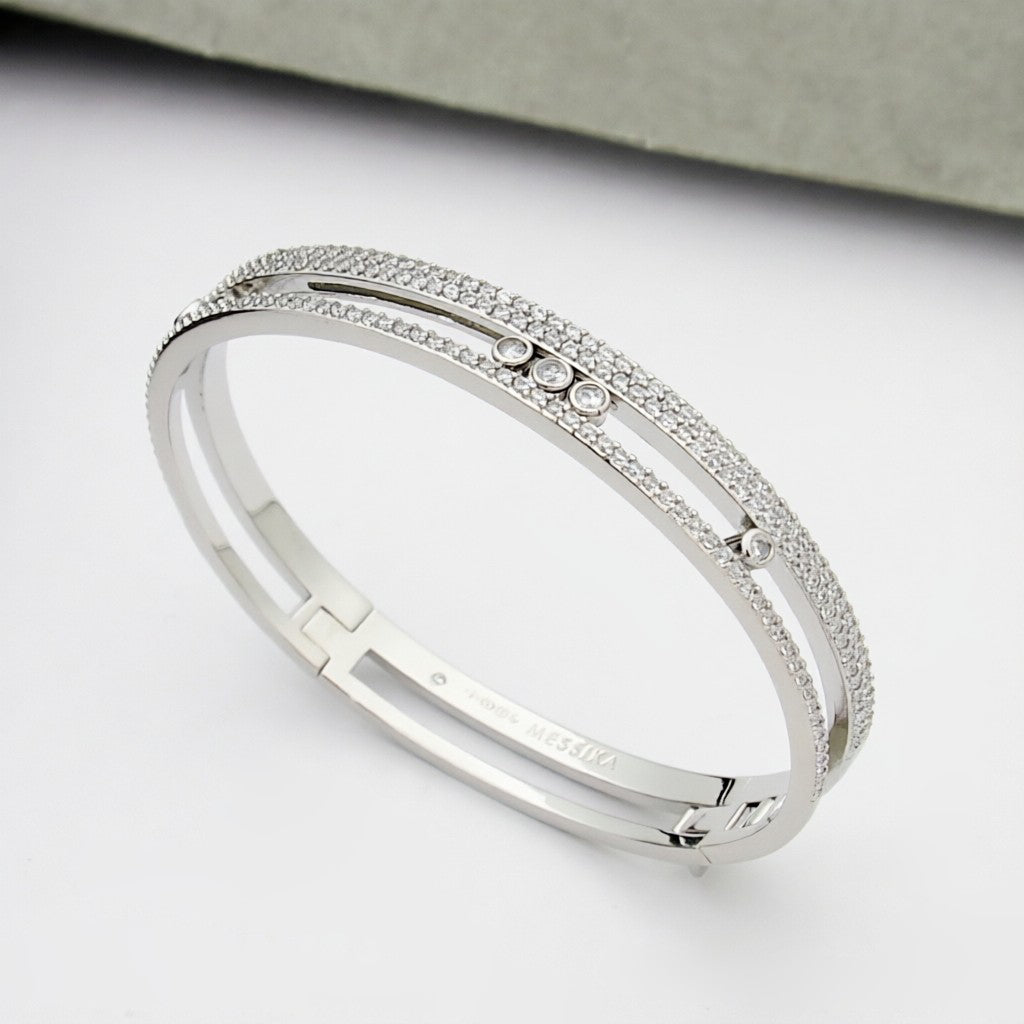 [Saipan]MOVE ROMANE PAVÉ DIAMOND BANGLE BRACELET