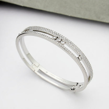 [Saipan]MOVE ROMANE PAVÉ DIAMOND BANGLE BRACELET