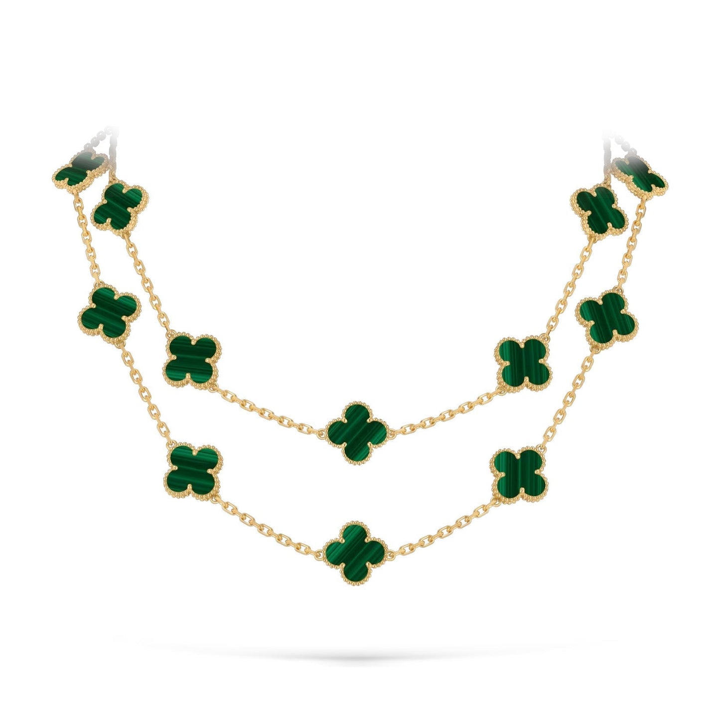 [Saipan]CLASSIC 20-MOTIF LUCKY CLOVER LONG NECKLACE GOLD COLLECTION
