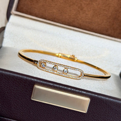 [Saipan]MOVE PAVÉ DIAMOND BANGLE BRACELET M