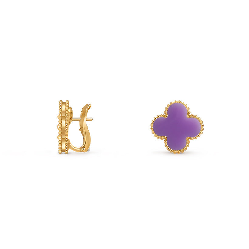 [Saipan]15MM CLOVER FLOWER STUD EARRINGS GOLD COLLECTION