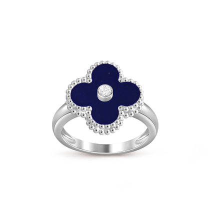 [Saipan]LUCKY CLOVER DIAMOND-ACCENT WHITE GOLD RING COLLECTION