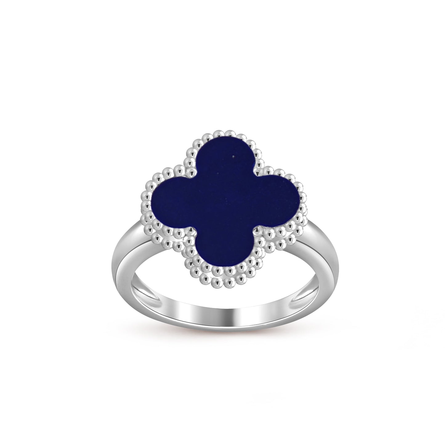 [Saipan]LUCKY CLOVER VINTAGE WHITE GOLD RING COLLECTION