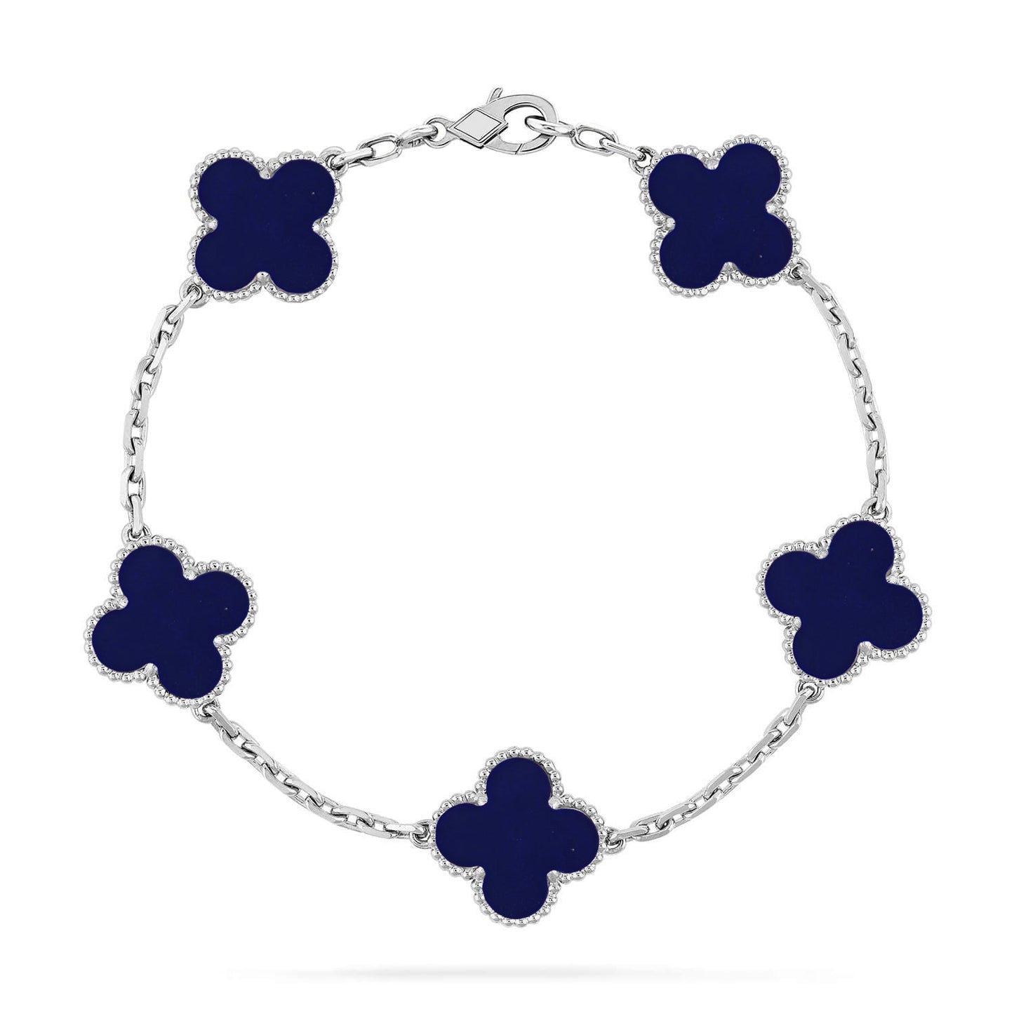 [Saipan]LUCKY CLOVER 5-MOTIF BRACELET - LAPIS LAZULI COLLECTION