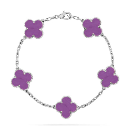 [Saipan]LUCKY CLOVER 5-MOTIF BRACELET - VIOLET COLLECTION