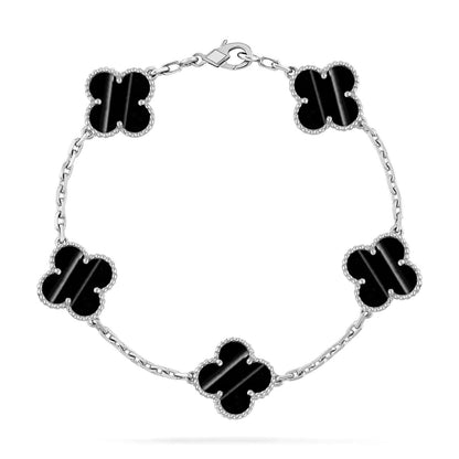 [Saipan]LUCKY CLOVER 5-MOTIF BRACELET - PULSE STONE COLLECTION