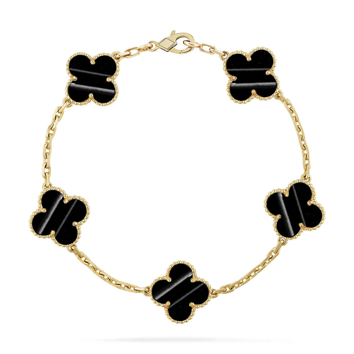 [Saipan]LUCKY CLOVER 5-MOTIF BRACELET - PULSE STONE COLLECTION