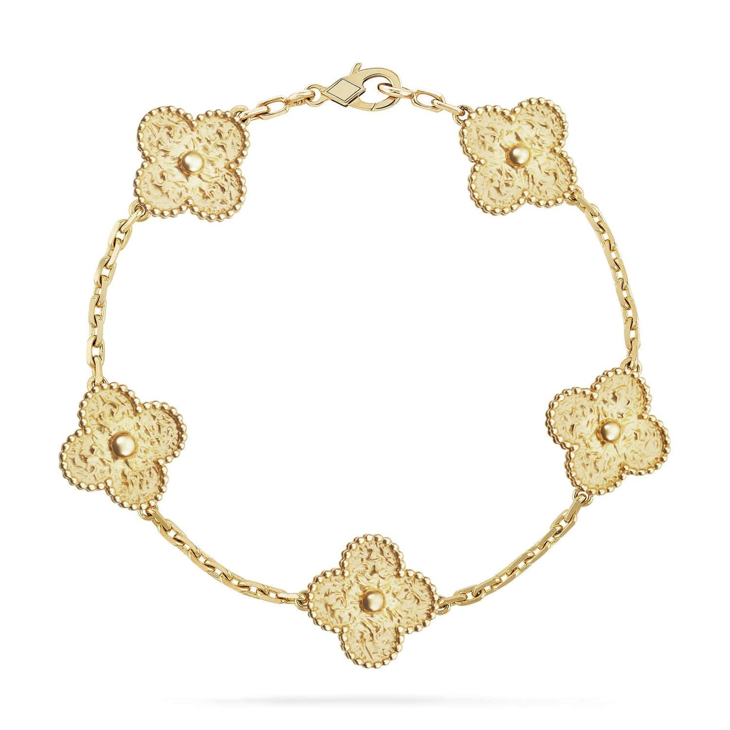 [Saipan]LUCKY CLOVER 5-MOTIF BRACELET - BRONZING